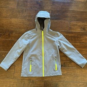 C9 champion - Grey “VentureDry” hooded jacket with neon zipper - size 12-14 L